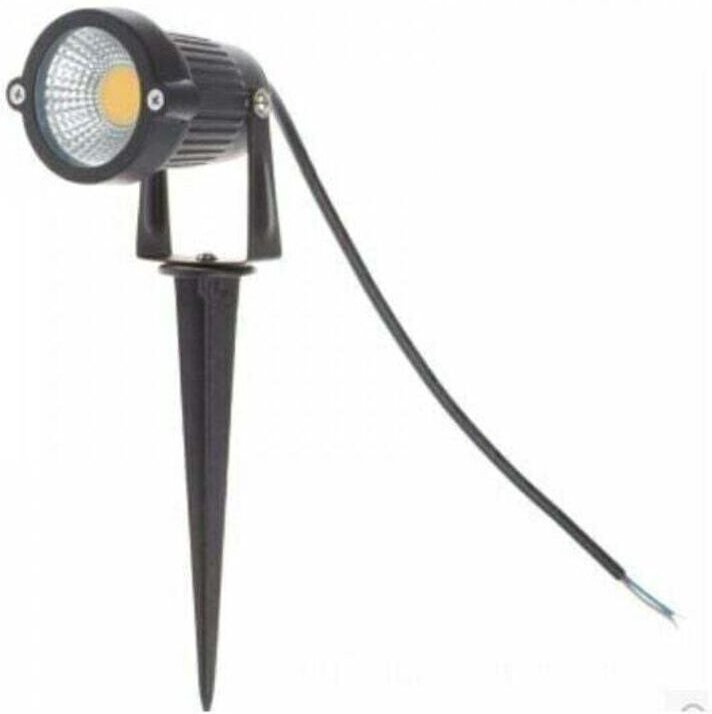 Hochvolt-LED-Flutlicht (5 W, warmweiß), verstellbarer Gartenstrahler, Außenbeleuchtung für Garten und Terrasse