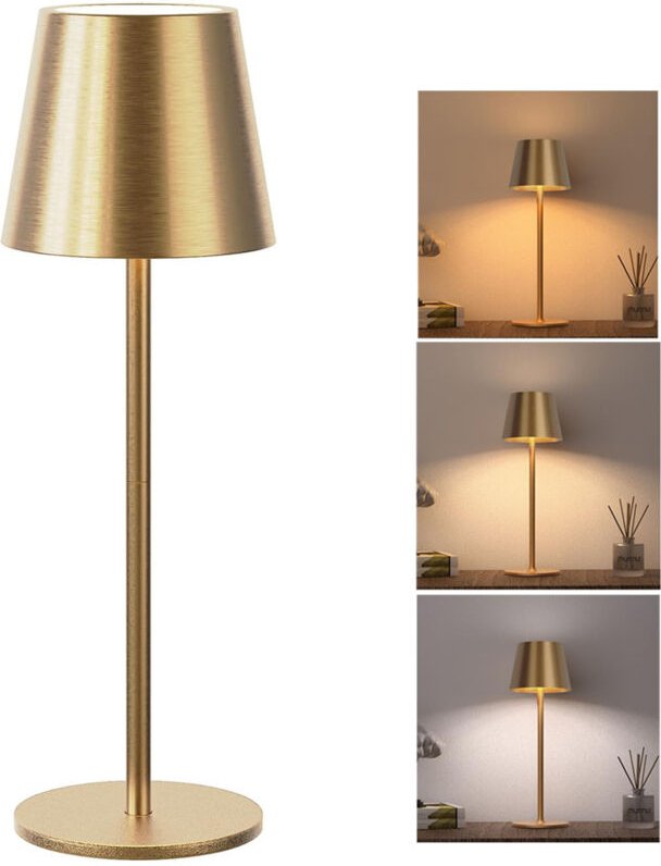 Dimmbare kabellose Touch-Tischleuchten, schlichte Schreibtischlampe mit 3 Farbtemperaturen, Nachttischlampe