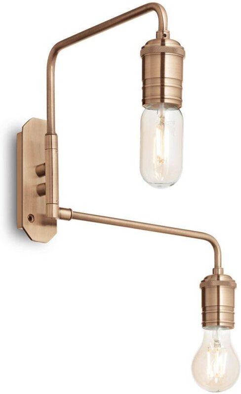 Triumph - 2 Licht Wandleuchte Antik Messing - Ideal Lux