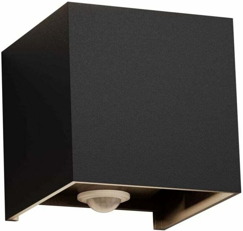 12-Watt-Außenwandleuchte mit Bewegungsmelder, Schutzart IP65, geeignet für den Innen- und Außenbereich, mit einstellbare...