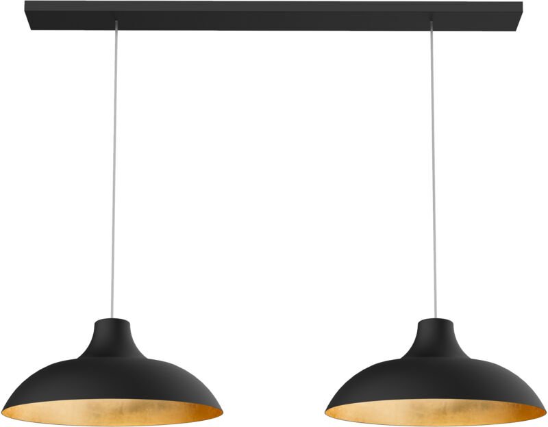 Lumicom - parigina sospensione lineare nero foglia