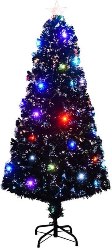 Vidaxl - Weihnachtsbaum mit Beleuchtung und Ständer 150 cm Glasfaser