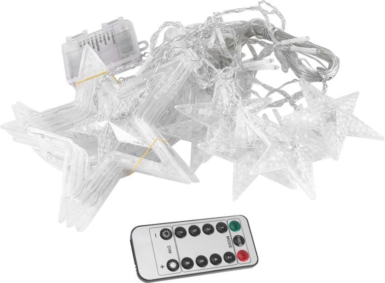 LED-Lichterkette mit Stern und Mond, 8 Modi