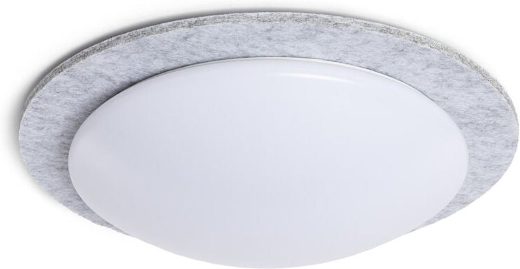 Efectoled - led Deckenleuchte 18W Rund Filz Ø460 mm cct Wählbar Lezhan Grau