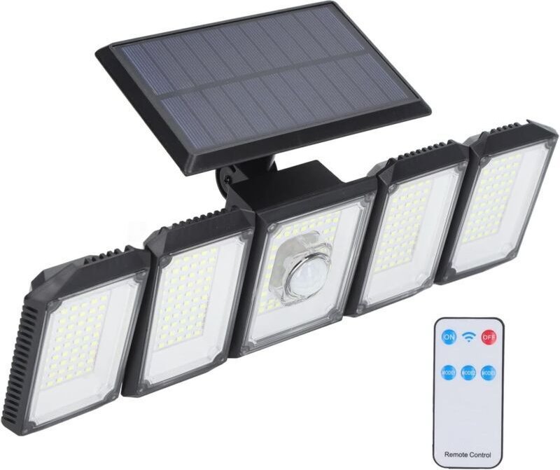 Vtizikl Lampe Solaire Exterieur, Lumière Solaire Extérieure avec Détecteur de Mouvement 300 LED, IP65 Étanche Projecteur...
