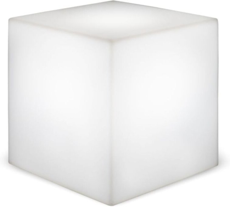 Licht-erlebnisse - Stehleuchte außen b: 32 cm cm hoch IP65 Weiß E27 quadratisch 2700 k warmweiß 600 lm Modern