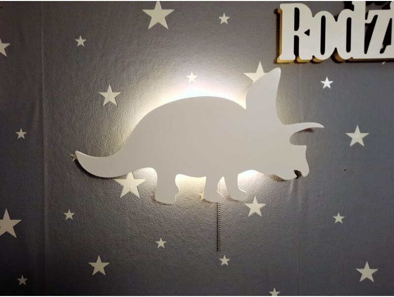 Luz nocturna de dinosaurio Triceratops