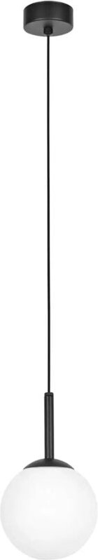 Schwarze Metall-Pendelleuchte mit weißem Schirm Kaja FARO K-4885