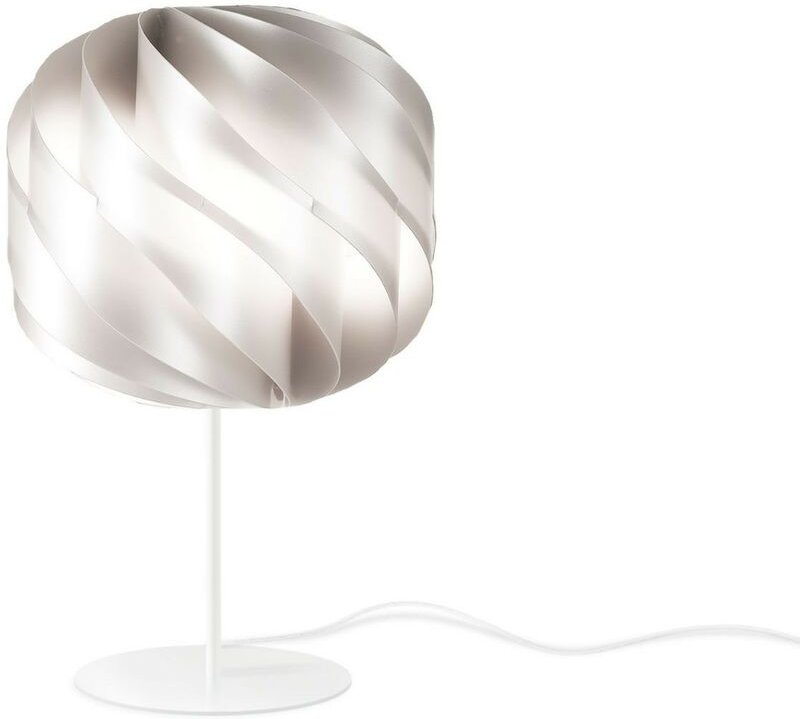 Silberne Tischlampe aus Metall Cm. 25 x 44 Std