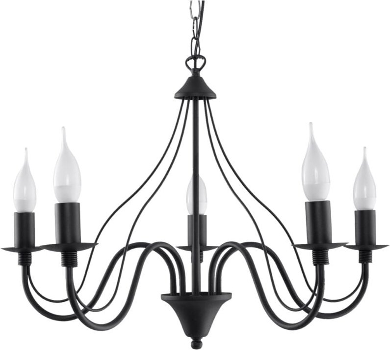 BERON Hängelampe 5 E14 Schwarz LUMILO 02.153.18