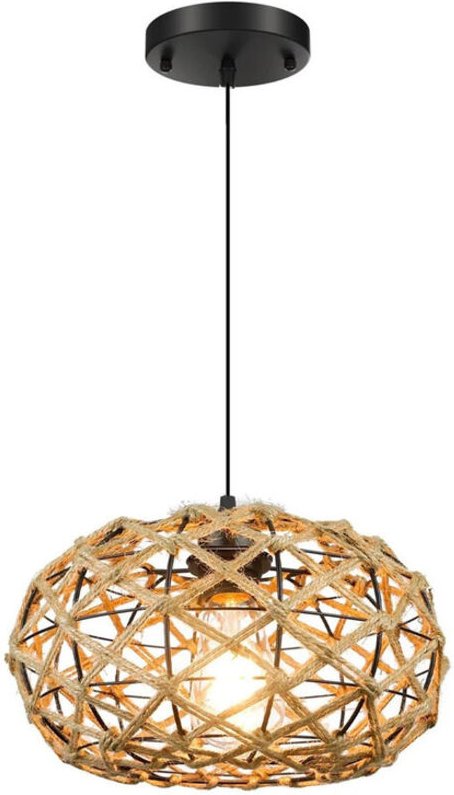 JOYINLED Industrie-Pendelleuchte, Kronleuchter aus schwarzem Metall im Retro-Stil, 30 cm, ideal für Kücheninsel, Esszimm...