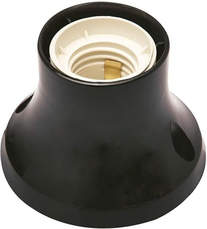 PP0500.2X E27-Lampenfassung – Lampenfassung mit geradem Sockel – E27-Lampenfassung mit Federklemmen und Messingkontakten...