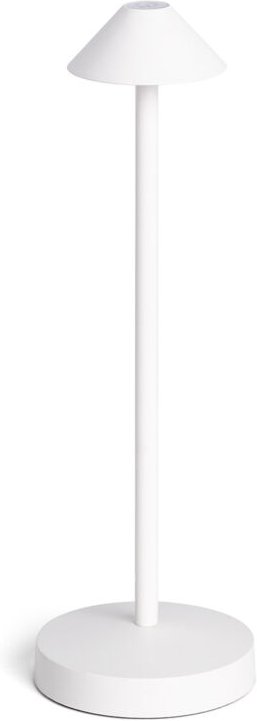 Ledkia - led Tischlampe für Außen Metall mit wiederaufladbarem Akku Magatzi Weiß