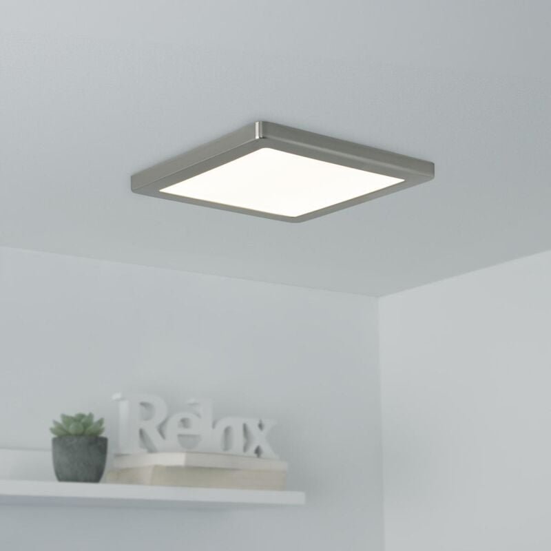 CCT LED Ein-Aufbaustrahler eckig silber 3000/4000/6000K silberfarbiger Abdeckring - Ausführung: 18W 217x217mm