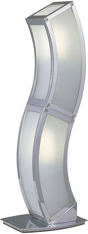 Inspired Mantra Fusion Duna GU10 Duna GU10 Tischlampe, 2-flammig, L1/SGU10, poliertes Chrom/weißes Acryl, Kompaktleuchts...