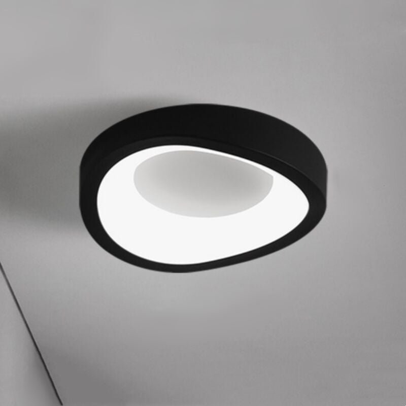 Led Deckenlampe Modern Schlicht Deckenleuchte Schwarz Schlafzimmer Lampe für Badezimmer Küche Balkon - KaltSchwarz Licht