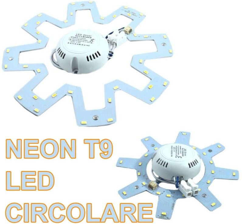 Trade Shop Traesio - Trade Shop - neon T9 led circolare 5W 9W 12W 15W 220V rotondo für G10Q - 2GX13 +driver -
