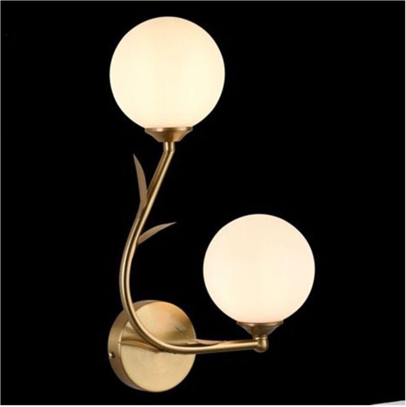 Trade Shop - Natürliches Design Dekoratives Metallwand Licht mit 2 Kugeln G9 IP20 AQ65 -