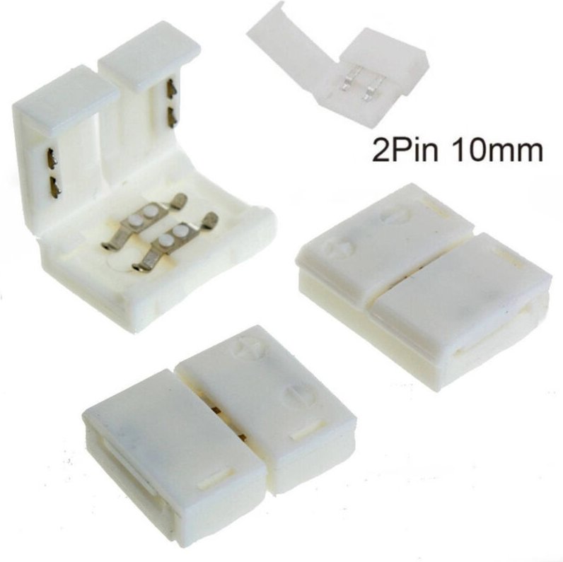 Thumbnail - Trade Shop Traesio - Trade Shop - 4 x 10 mm clip-anschluss für einfarbige led-streifen mit männlichen männlichen männlic...