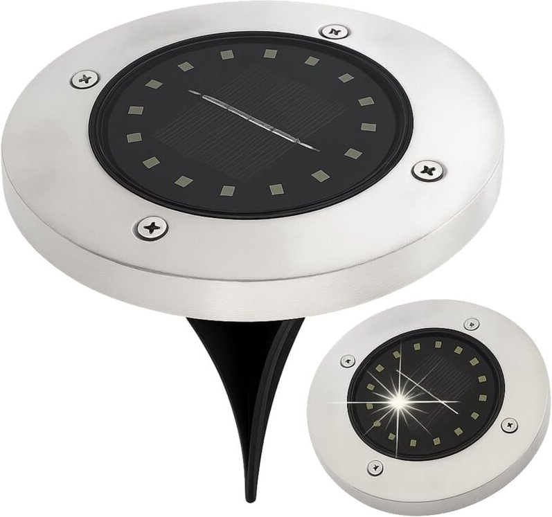 Solar-Gartenleuchte mit Dämmerungssensor, 16 leistungsstarken LEDs, warmweiß