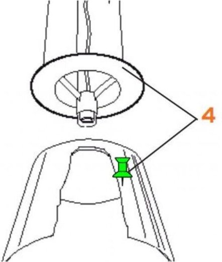 Flos - Lampenfassung für ktribe s2 rf6257003-ersatz-bronze