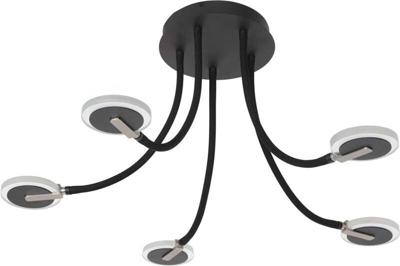 Steinhauer - deckenleuchte - Turound - schwarz - metall - ø 92cm