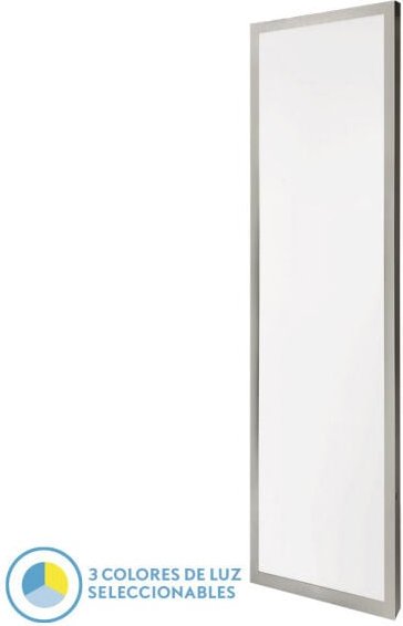 Fabrilamp - Flachbildschirm 72w 3000k-4000k-6500k 3,8x30x120 cm nickel 7200lm