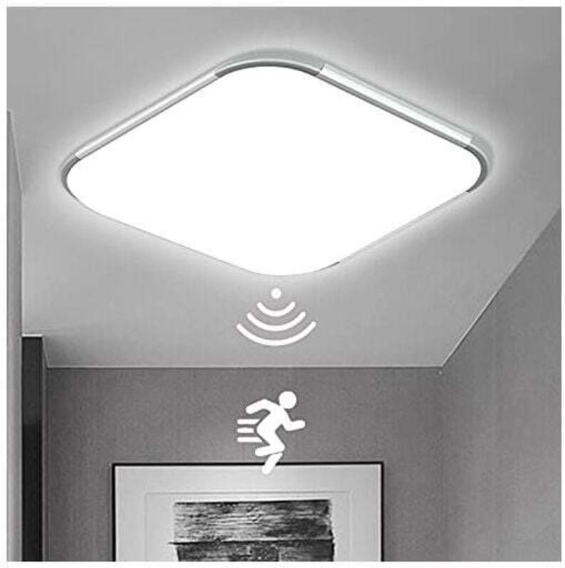 LED Deckenleuchte mit Bewegungsmelder 24W LED Sensor Deckenlampe Flurleuchte Moderne Rund Deckenlampe mitfür Wohnzimmer ...