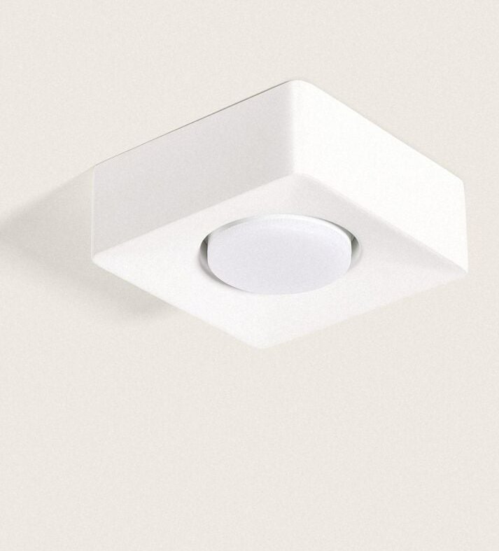 Deckenleuchte Gips 1 Strahler Quman Weiß