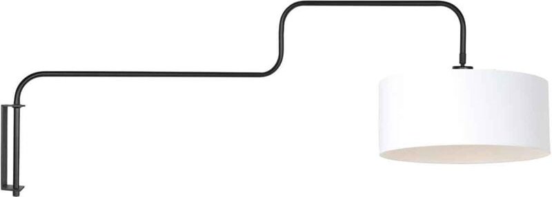 Wandleuchte - Bloeba - weiß schwarz - metall stoff - - Steinhauer