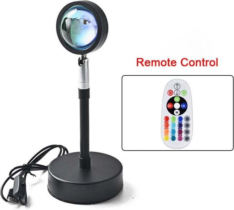 Sonnenuntergangs-Projektorlampe für die Heimdekoration, Fotografie, LED-Stimmungs-Nachtlicht mit USB-Aufladung – 180 Gra...
