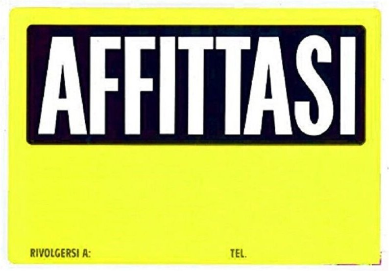 Trade Shop Traesio - Trade Shop - cartello affittasi plastifikation mit discritta 30 x 20 cm segnaletic -