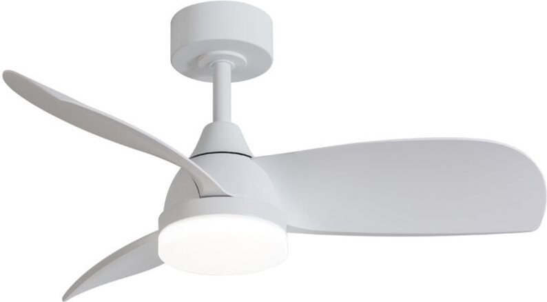 Byan Weißer LED-Lüfter 18W 2000Lm CCT Dim