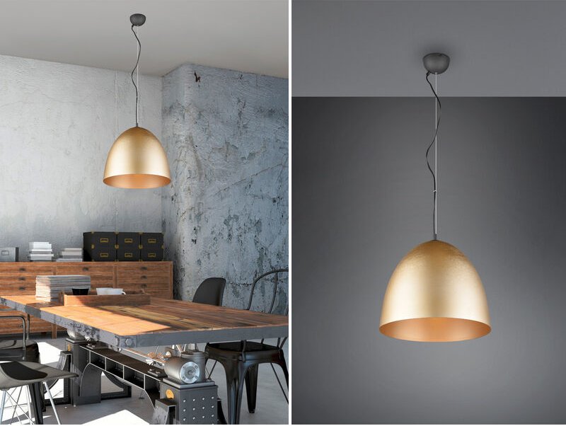 Vintage Pendelleuchte tilda einflammig Metall Messing, ø 40cm