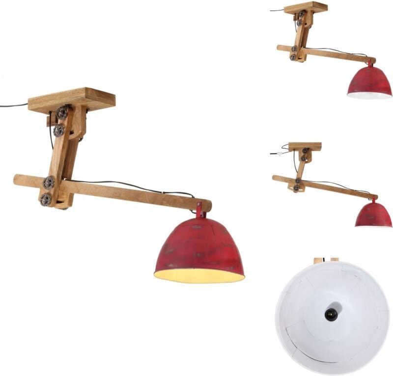 Deckenleuchte 25 w Rot 105x30x65-108 cm E27 - Dekorleuchte - Industrielampen - Stehlampen - Wohnraumbeleuchtung - Esszim...