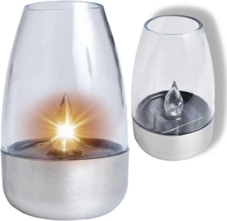 Solar-Gartenlampe, LED-Laterne, moderne Kerze
