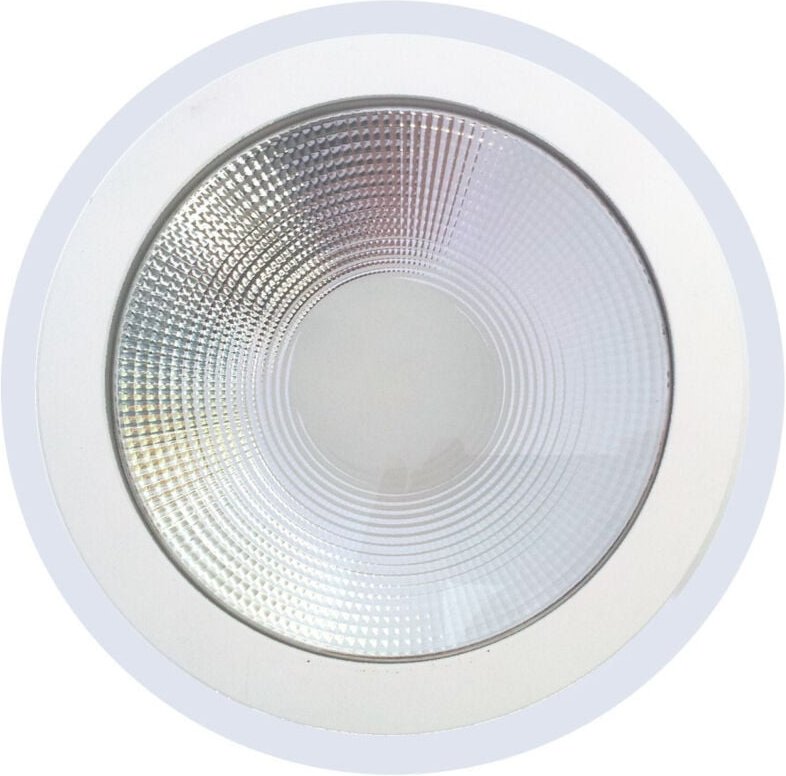 Trade Shop Traesio - Trade Shop - LED-Einbaustrahler, rund, Glas, 10 Watt, weißes Licht -