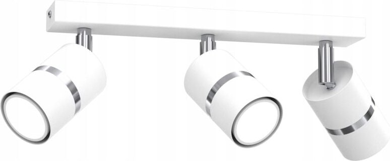 Deckenleuchte, verstellbarer Streifen, 3x GU10, weiß, chrom