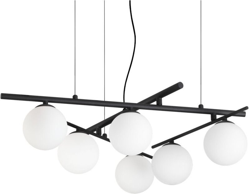 Ideal Lux ATLAS Kugelförmige Pendelleuchte, schwarz, 6x G9