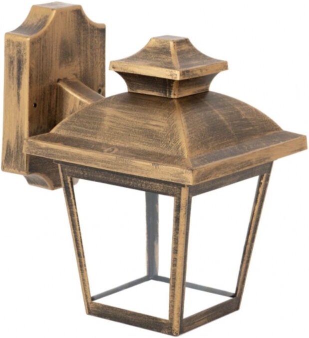 Fabrilamp - maca außenwandleuchte maca 1xe27 altgold ip44 polycarbonat 24,5x17x22,3 cm