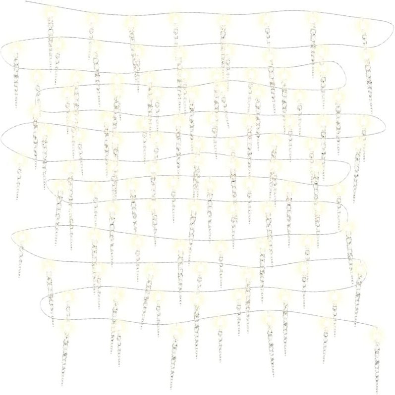 Weihnachts-Eiszapfen-Licht 100 LEDs Warmweiß 10 m Acryl PVC vidaXL