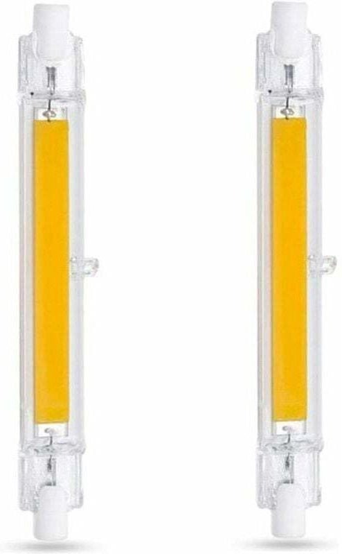 R7S 118 mm 10-W-LED-Lampe, Kaltweiß (6000 K), 1000 lm, entspricht einer 80-W-/100-W-Halogenlampe (R7S J118), dimmbar, sc...