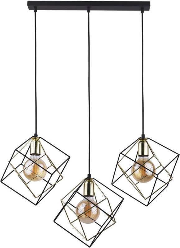 TK Alambre Bar Pendelleuchte Deckenleuchte Schwarz, Gold 3xE27