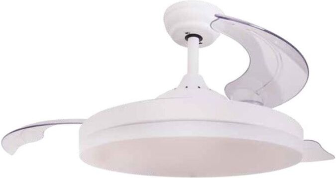 Tungati-Deckenventilator mit einstellbarem CCT-Licht und Ø107-Steuerung, 3 einziehbaren DC-Flügeln, Weiß