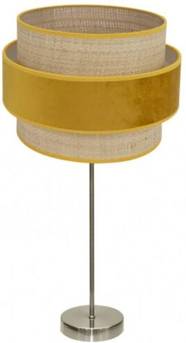 Fabrilamp - Kings hohe Tischlampe 1xe27 Leder/Natur-Yema 64x30x30 cm