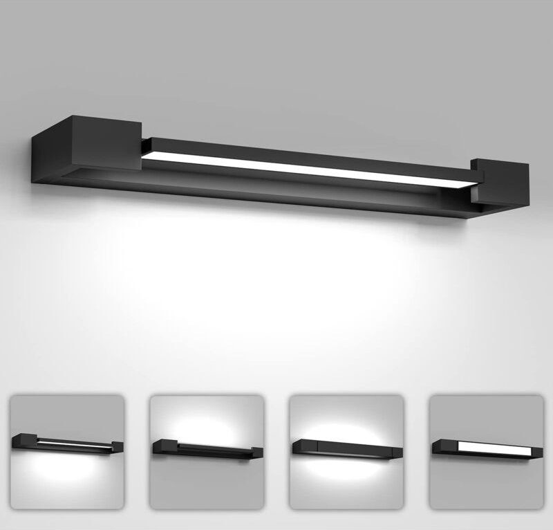 LED-Badezimmerspiegelleuchte, 12 w, 6000 k, 42 cm Spiegelschrankbeleuchtungslampe, IP44 wasserdicht, Wandmontage, 180 ° ...