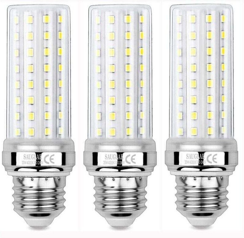 3er-Pack 20-W-LED-Maiskolbenlampen, entspricht einer 150-W-Glühbirne, 2300 lm, 4000 K neutralweiß, E27-Edison-Schraubfas...