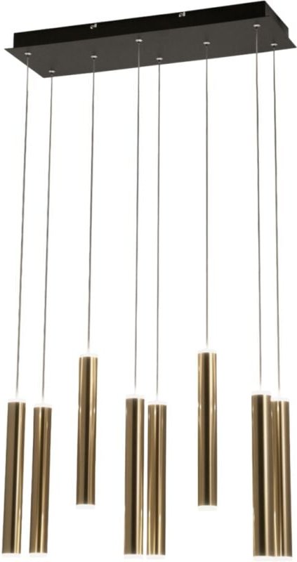 Fabas Luce Prado 8-flammige Pendelleuchte – 52 w dimmbare led – lineares Messingdesign