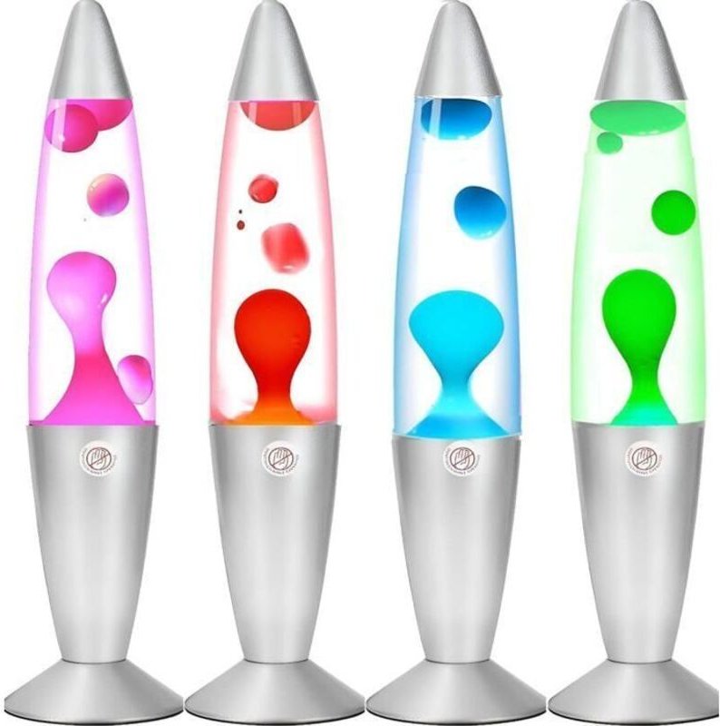 Rote 35 cm Raketen-Lampe aus Aluminium und Glas, 2 enthaltene 25W Glühbirnen