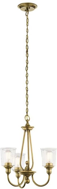 Elstead - Waverly 3 Light Kronleuchter, Naturmessing, E27